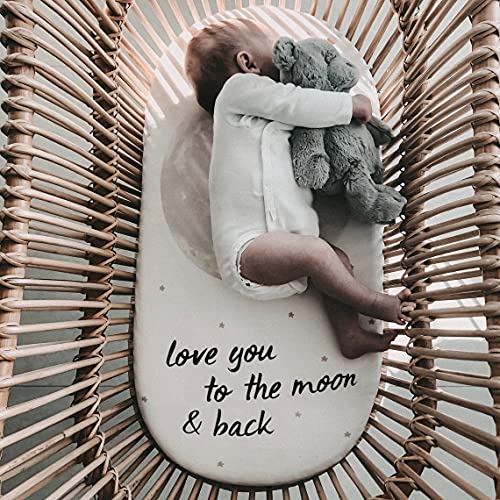 2 Pack Stretch Bassinet Sheet Moses Basket Sheet, Neutral Cradle Sheet For Bassinet Pads/Mattress, For Boys Girls (Black) #TOP3