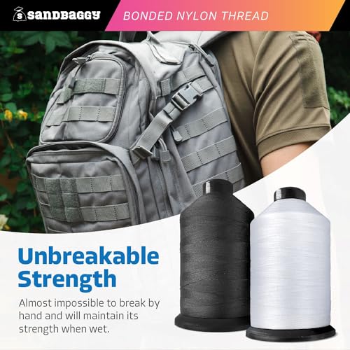 Hilo de Nylon Bonded Sandbaggy 69 Tex 70 3000 yd Negro miniatura 4