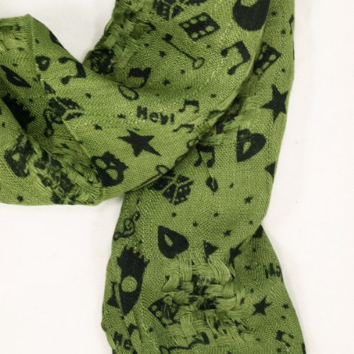 TrendsBlue Skulls & Stars Multi Print Rebel Scarf3