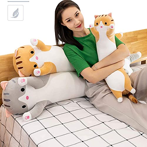 Oeonuas ONS Cute Cat Plush Long Body Pillow Cuddle Cartoon Stuffed Animals Cat Plushie Soft Doll Pillows Gifts thumb #1