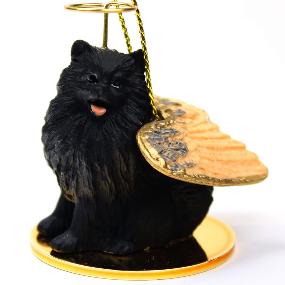 Conversation Concepts Pomeranian Angel Dog Ornament - Black