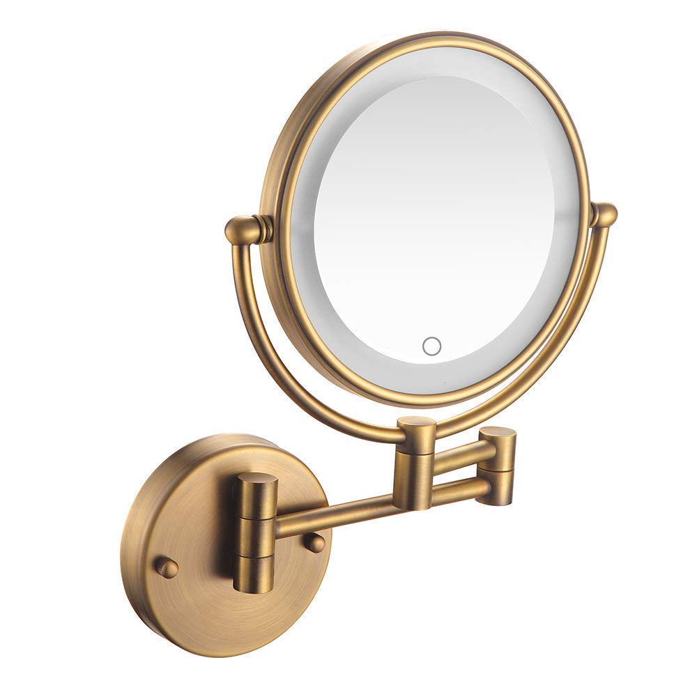 Miroir de vanité de maquillage haut de gamme double face avec prise 214a