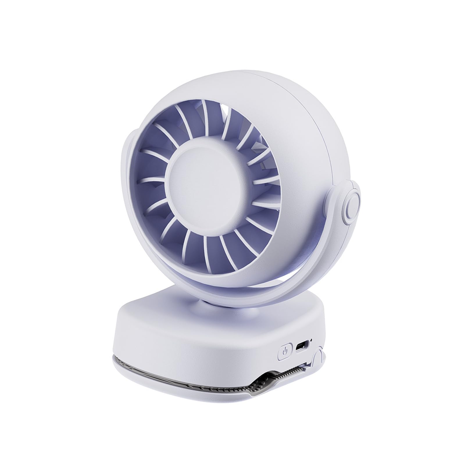 NRVTRE Rechargeable Clip Fan with Adjustable Head USB Charging Personal Fan Compact ABS Cooling Device for Desk Travel Clip Rechargeable Usb Adjustable Head Travel Dorm on Compact Cooling