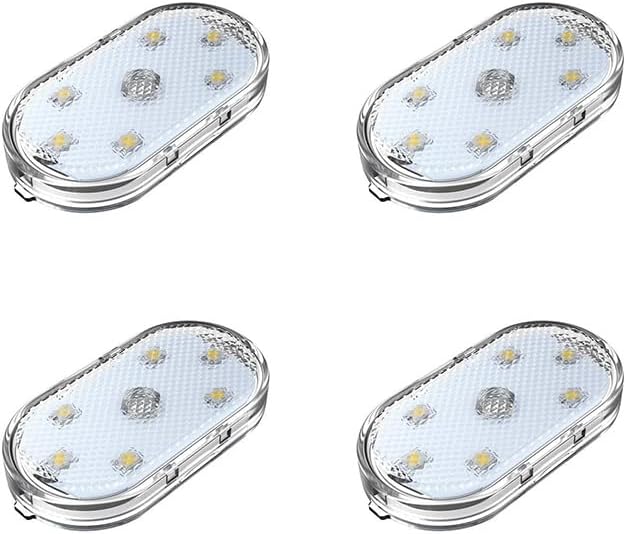 4Pcs Car LED Lights Interior for Dodge Viper/Neon/Stratus, 7 Colors Magnetic Car Ambient Lights, USB Touch Sensor Light, Auto Under Dash Decoration Night Lamp