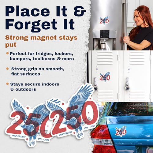 2 Imán Conmemorativo 250 Aniversario USA Pack miniatura 5