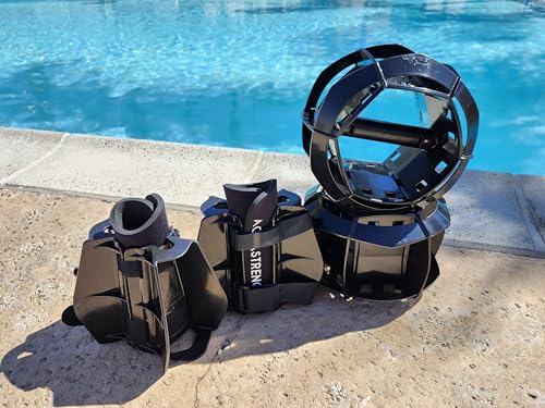 Aquastrength Total Body Bundle - Functional Aquatic Workout Equipment - These water weights include Online Link Free Workout Programs and Demo Videos. Quick Start Guide included with shipment. (Black)