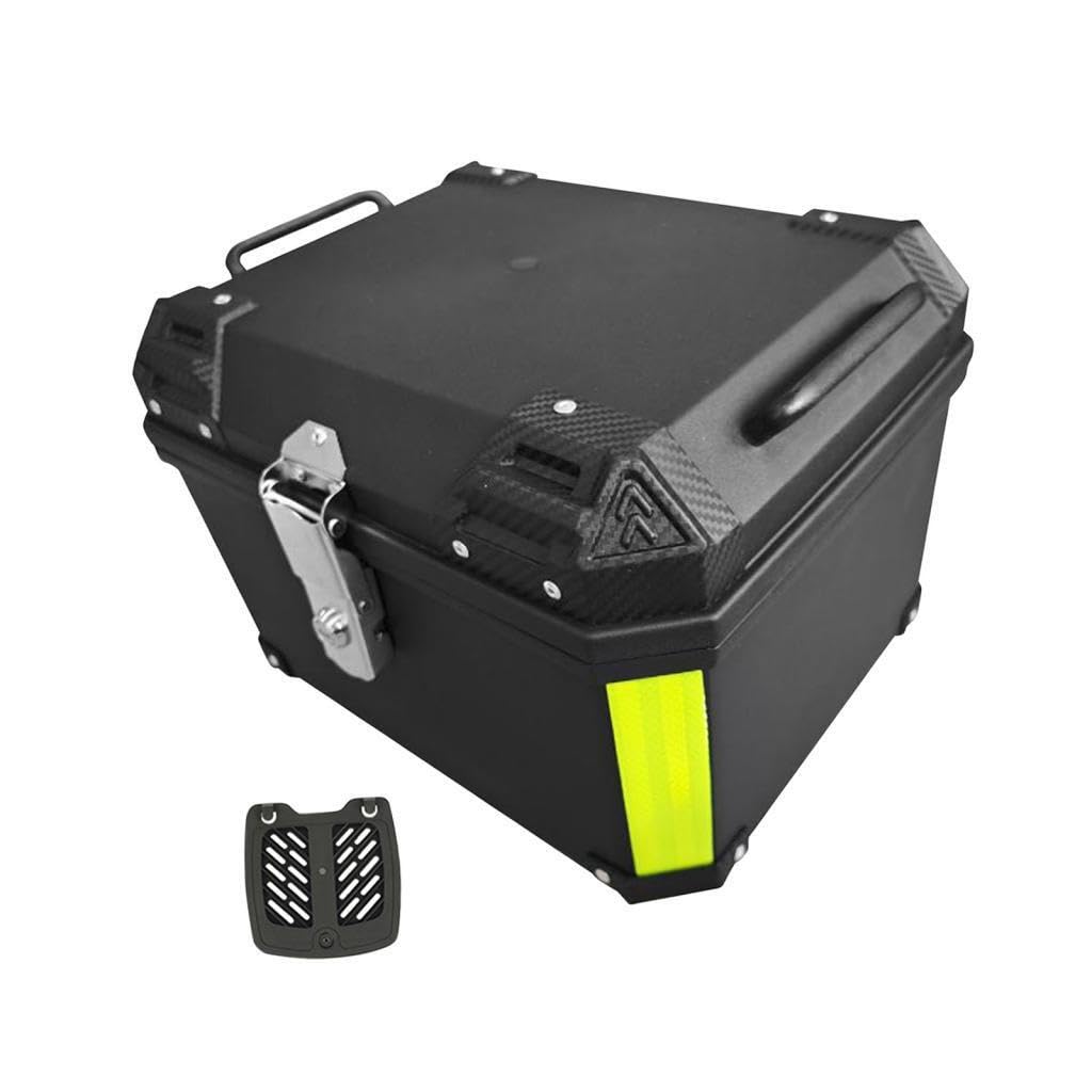 Baúl para motocicleta, fácil de instalar, gran capacidad, resistente al agua, ideal para aventuras en moto. Ofrece suficiente espacio para guardar diversos artículos, Negro 45L