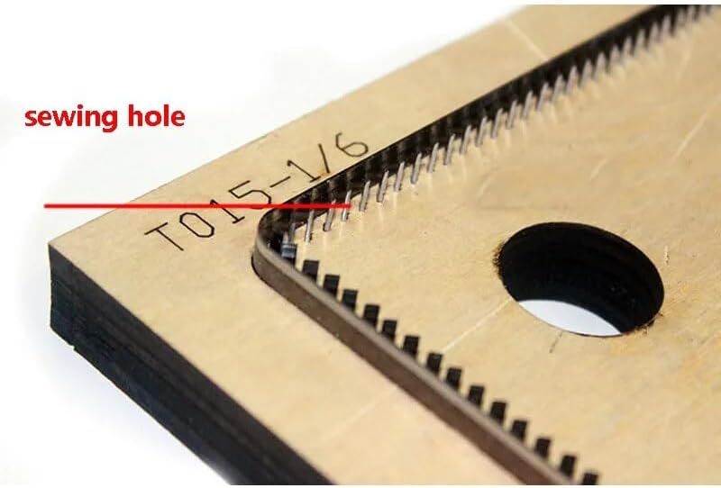 Leather Dies Cutter Japan Steel Blade Handmade Leather Knife mold badge Leathercraft Hollow Punch DIY Hand Leather Tools|Punching| - - (Color: No Stitch Hole)