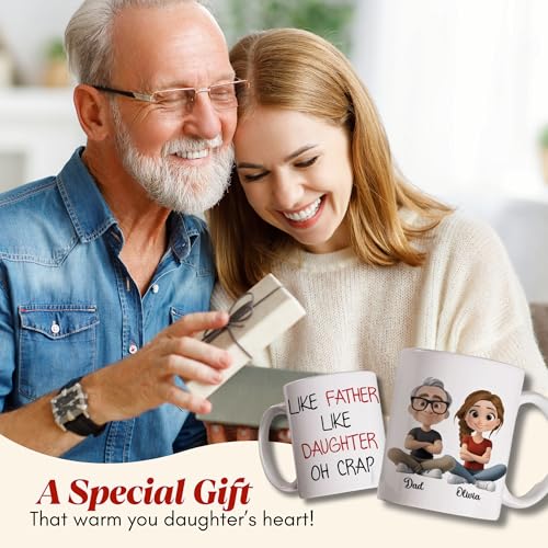 Taza personalizada para hija con texto como papá miniatura 2