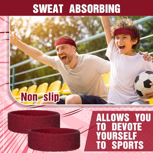 Image of Libima Kids Sweatbands Bulk Boys Headband for Sports Kids Cotton Terry Youth Sweatbands Elastic Sports Headbands Wicking Athletic Bands for Team Activity