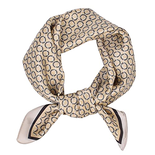 YOLAI Vintage Bandanas Head Scarf For Women Large Square Silk Satin Hair Scarf Sleeping Wraps Neck Bandana