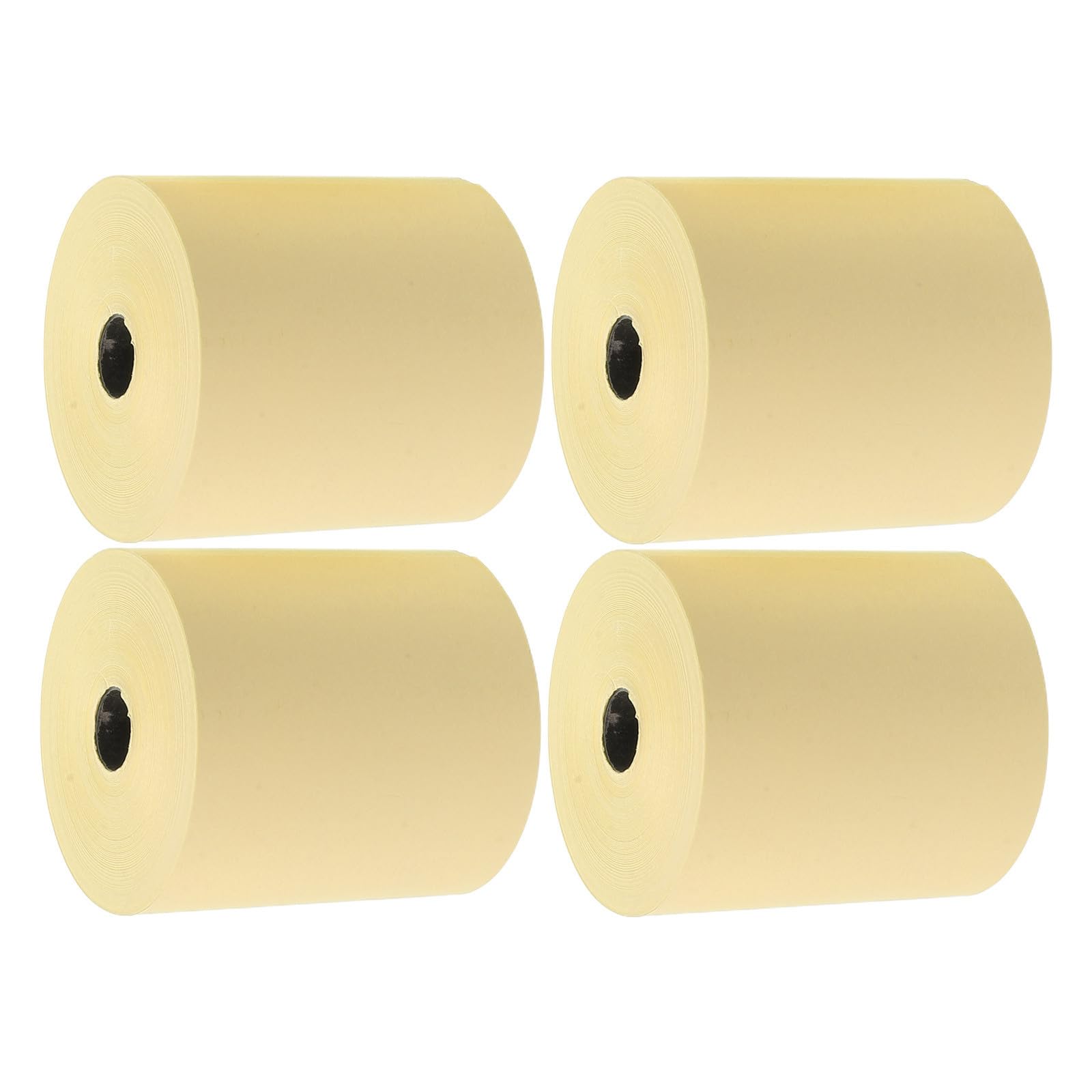 SHERCHPRY 4 Rollos Rollo de Papel Térmico Amarillo para Caja Registradora Impresión Precisa a Bajas Temperaturas y Baja Frecuencia de Cambio, Adecuado para Dispensadores de Tickets