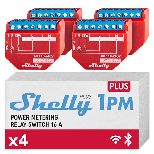 Shelly Plus 1 PM 4er Pack