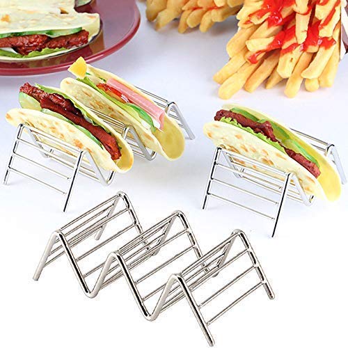 Stainless Steel Taco Holders Rack Mexican Food Sta... - Vicedeal - View #8