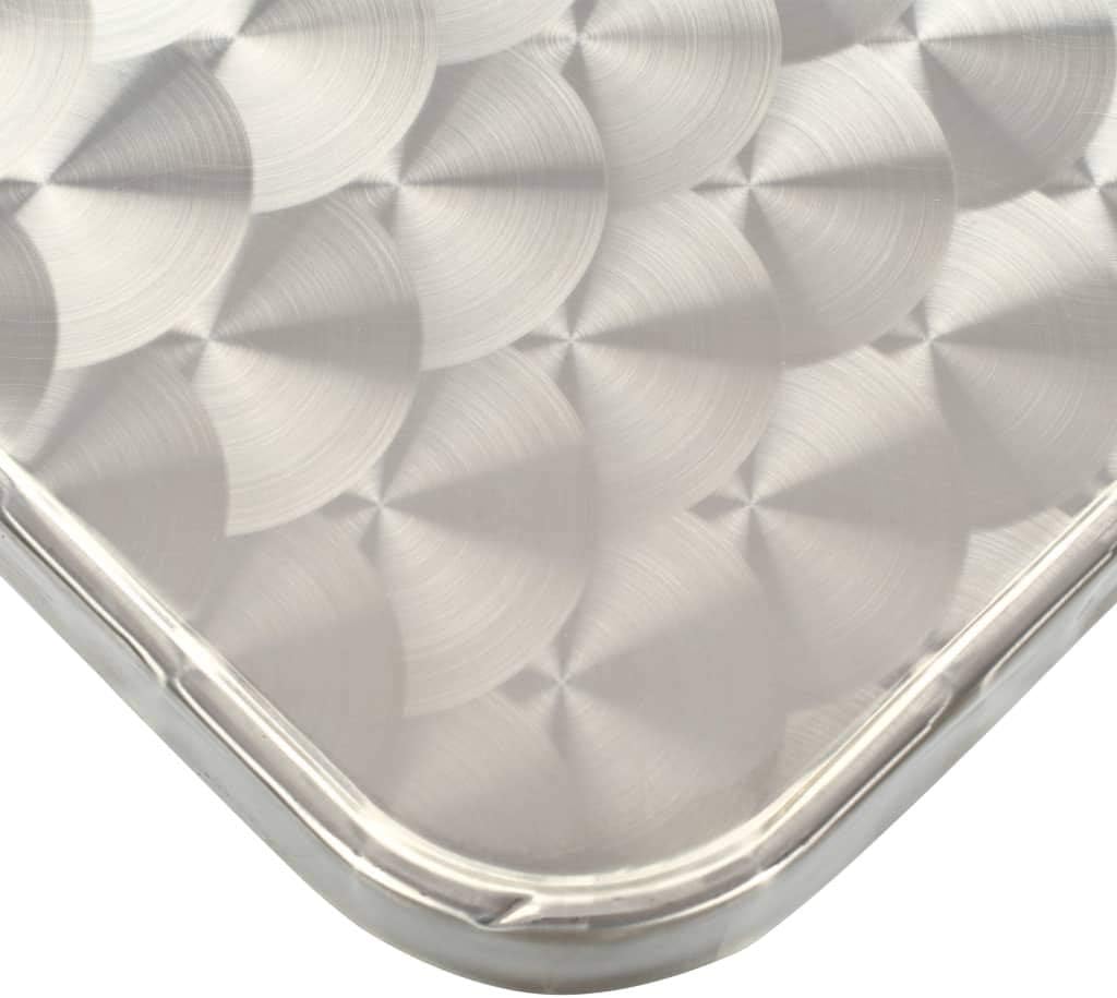 Patio Table,Outdoor Bar,Balcony Desk,Outdoor Dining Table,Backyard Table,Water Proof,for Patio, Deck, Lawn, Garden, Backyard, Silver 31.5"x31.5"x27.6" Aluminum