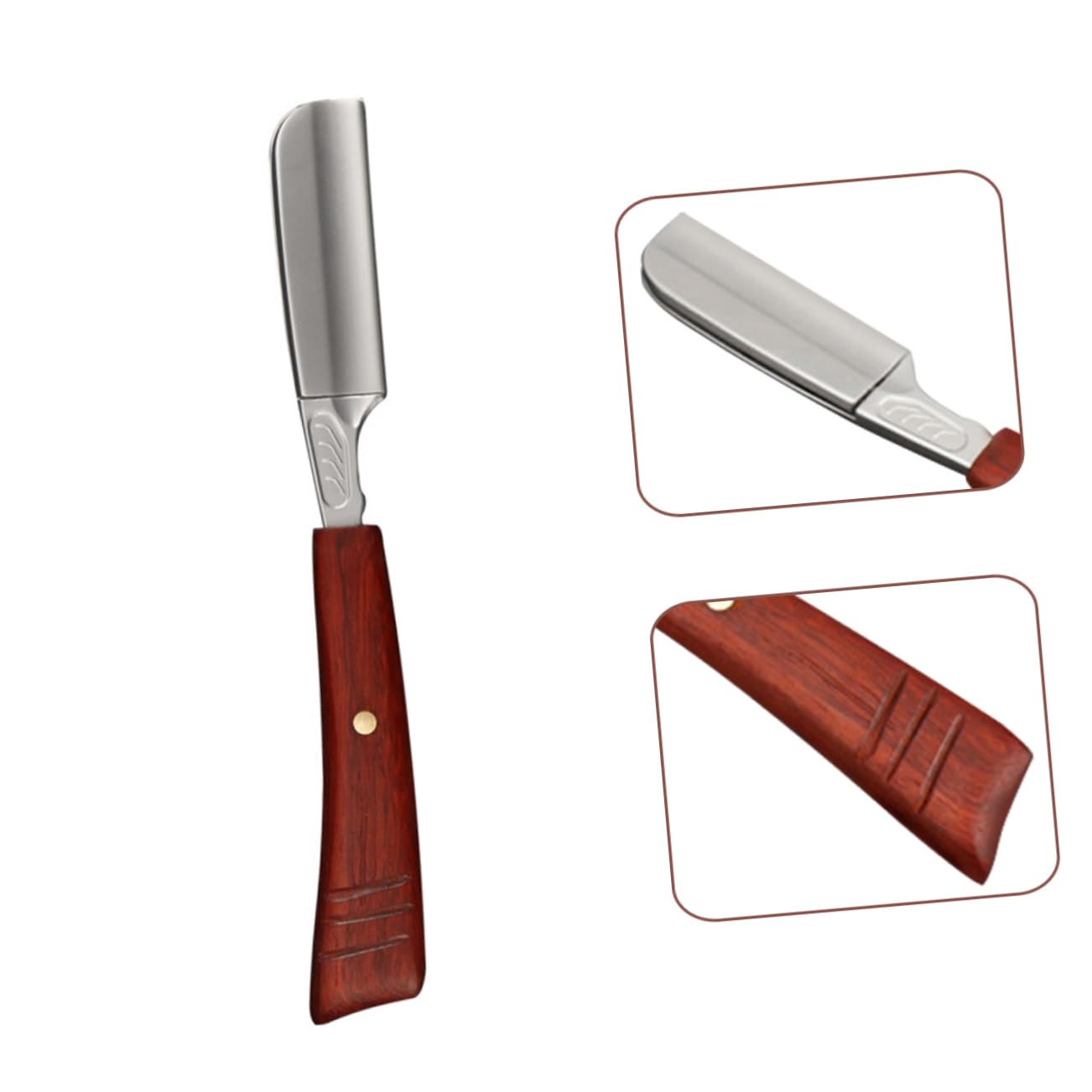 FRCOLOR 2 Pièces Rasoir Tondeuse Visage Pour Hommes Tondeuses à Raser Pour Hommes Tondeuse Nez Homme Coupe-barbe Tondeuse Visage Homme Coupe-sourcils Bois De Santal Rouge