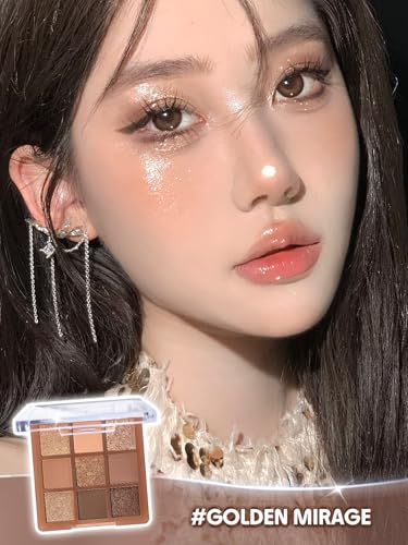 SHEGLAM Eyeshadow Palette 9-Color Ultra-pigmented Shimmer & Matte Shades, Vegan & Cruelty-free-Golden Mirage - Image 6