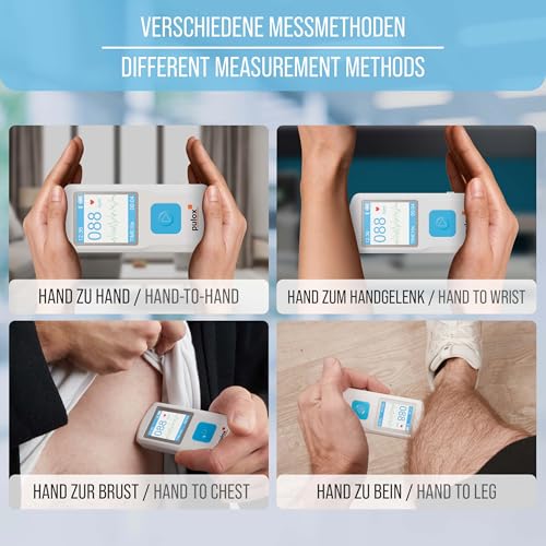 Pulox PM10 Mobiles Einkanal EKG-Gerät - Wireless EKG-Monitor für Zuhause mit Analyse,...