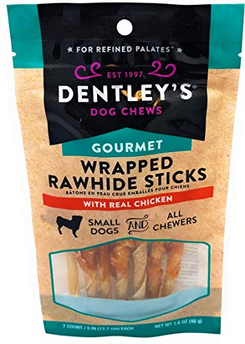 Dentleys Gourmet Wrapped Rawhide Sticks Dog Treats - Chicken