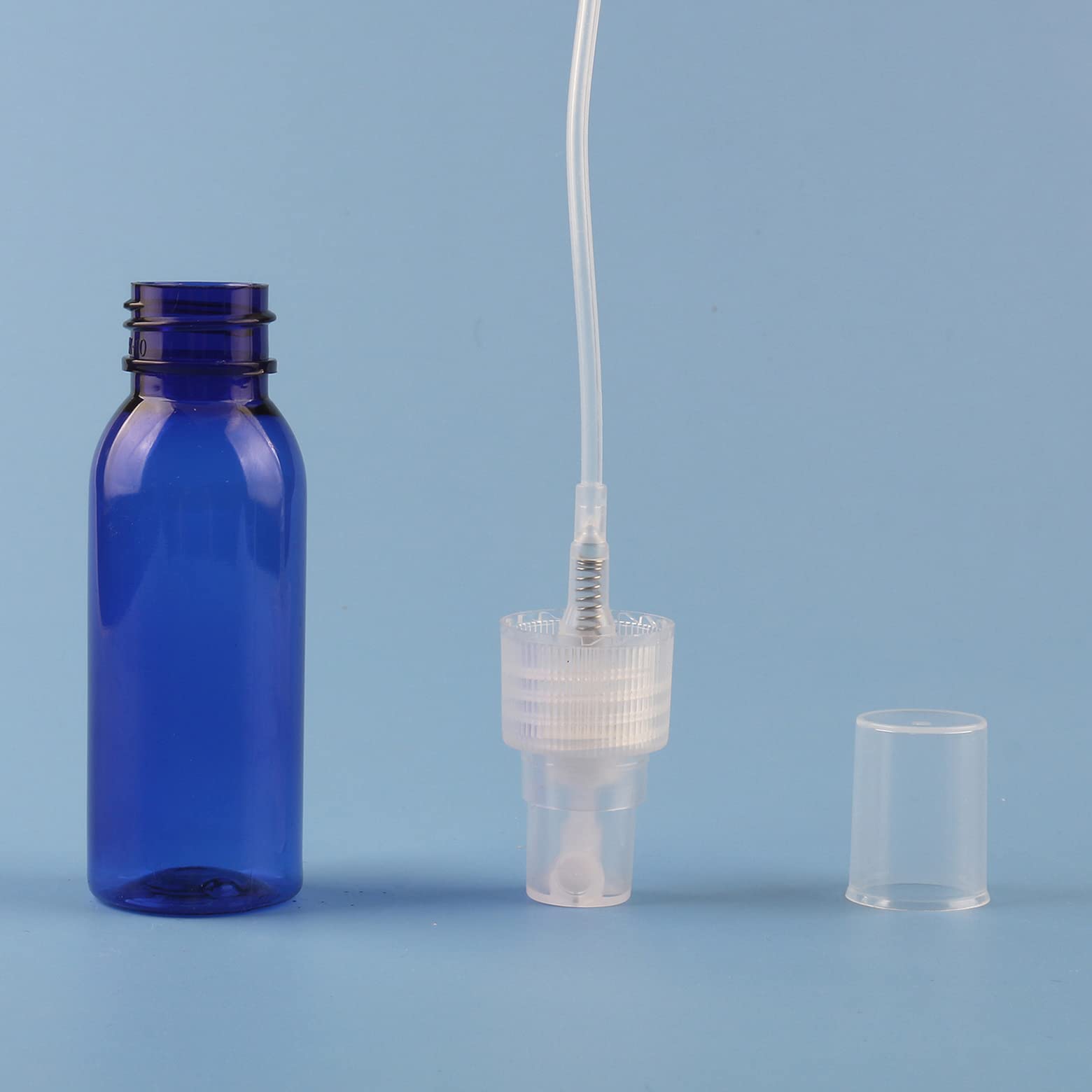 100 Piezas 30ml Marrón Recargable Botellas Con Sprayer Blanco para Limpieza Fina Botella de Spray Vacías Plástico, para Viaje Artículos de Agua Cosmético Alcohol Perfume + 1 x Embudo