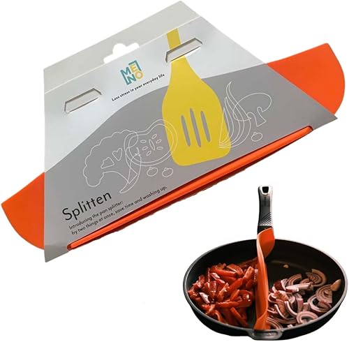 Meno Splitten - Divisor multiusos de silicona flexible de grado alimenticio para separar y cocinar alimentos, fácil de usar y limpiar, sin BPA, apto