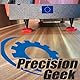 PrecisionGeek M6 Lautsprecher Spikes/Box Spikes Schwarz Eloxiert Aluminium + Rot 20mm Gerändelt Unterlagen - Satz von 4 Stück