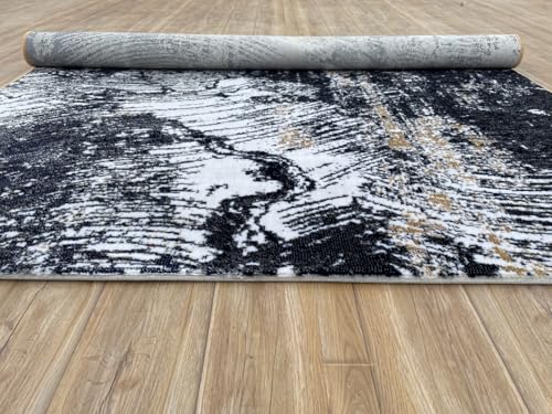Image of Modern 6x9 Feet (180x270 CM) Silk Touch Carpet for Large Living Room | Washable Anti-Skid | Multicolor Hexagon Pattern | Stain-Resistant Floor Rug for Hall