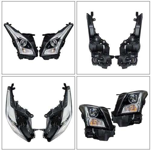 atvwrlod Headlight Headlamp Assembly Halogen Driver and Passenger Side Replacement for ATS 2013 2014 2015 2016 2017 2018 Replacement for GM2502384 GM2503384 Left LH Right RH by atvwrlod - Used condition - Image 6