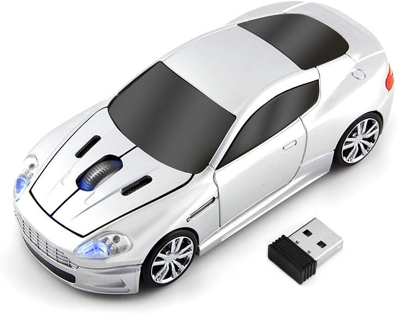 ECOiNVA Wireless Sports Car Mouse Laptop Desktop Mouse