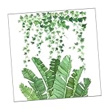 ULTECHNOVO 4個 植物 壁 ステッカー 家 デコレーション 用 家 屋内 リビング 壁