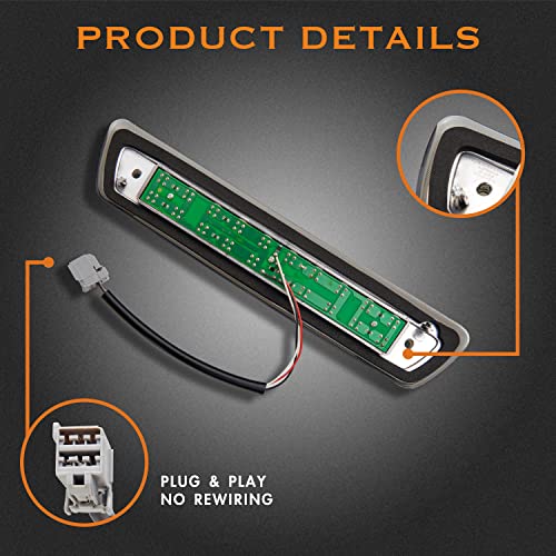 Image of Third 3rd Brake Light, LED High Mount Stop Light for 2009-2014 Ford F150, 10-14 Lincoln Mark LT, Rear Center Cab Roof Tail Cargo Lamp, DOES NOT FIT SVT Raptor & Models with Hill Descent Control