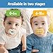 Dr. Brown's Advantage One-Piece Silicone Baby Pacifier, Fully Symmetrical Soother, Dark Blue/Light Blue/Orange, 6-18m, BPA Free, 3 Pack