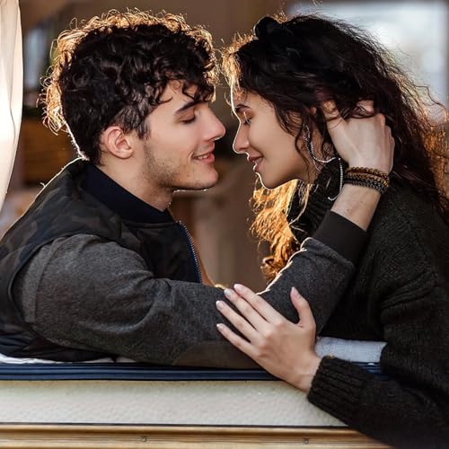 RANKEEF Mens Bead Bracelet Set - Adjustable Elastic Rope With 6&8MM Natural Stone Multi-Colored Beads - Tiger Eye Bracelets for Men - Gift4