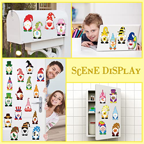30 imanes decorativos de gnomo para refrigerador miniatura 6