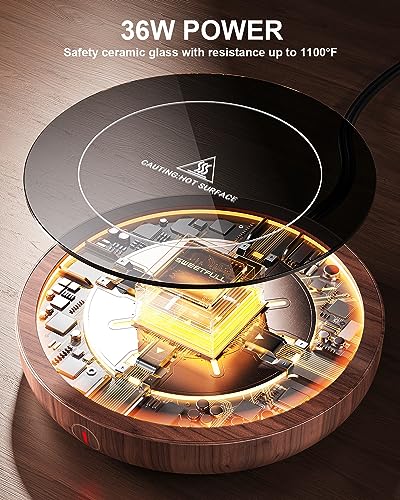 image for SWEETFULL Coffee Mug Warmer, 36W Electric Cup Warmer for Desk with 3-T