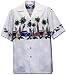 Pacific Legend Men's Old Time Woodie Surfboard Hawaiian Shirt White Medium