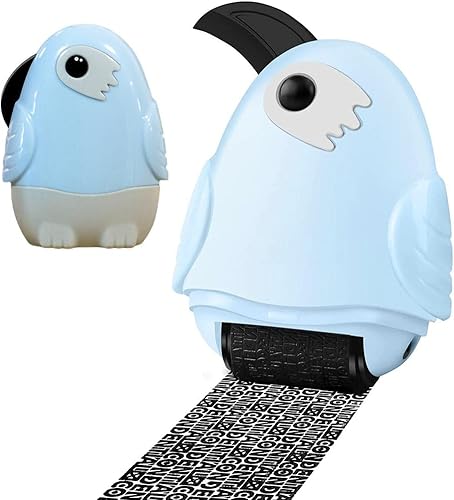 Sellos antirrobo para prevención de robo de identidad, sello de rodillo confidencial 2 en 1 con abridor de cajas retráctil, bloqueador de dirección