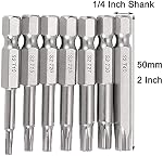 Torx Star 5 Point Screwdriver Bits Sets,Magnetic Security Tamper Proof Torx Head Screw Driver Bit Set T10-T40-2 Inch Length (2 Set 7Pcs)