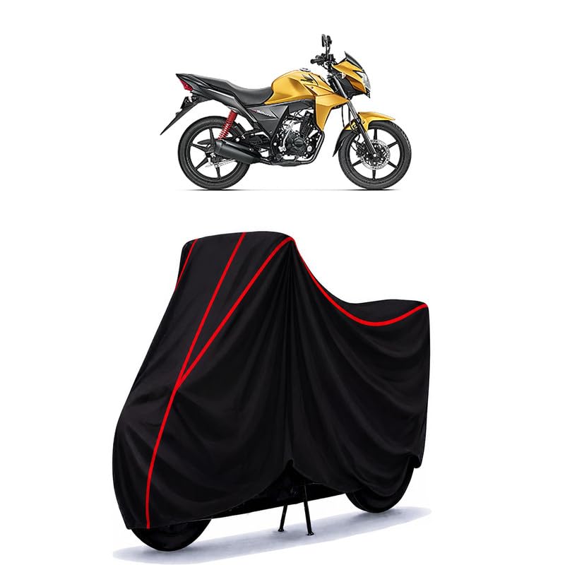 Image of CB Twister 250 Water Resistant Bike Cover for All Motorcycles & Rain | Heavy Duty Taffeta Fabric | UV Protection, Dustproof, Scratchproof | All Weather Two Wheeler Body Cover with Elastic Bottom