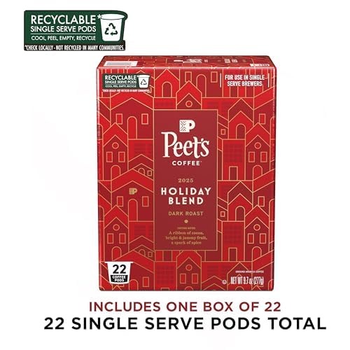 Miniatura 2 de Peet's Coffee, Cápsulas K-Cup Dark Roast para cafeteras Keurig - Holiday Blend 2022 22 unidades (1 caja de 22 cápsulas K-Cup)