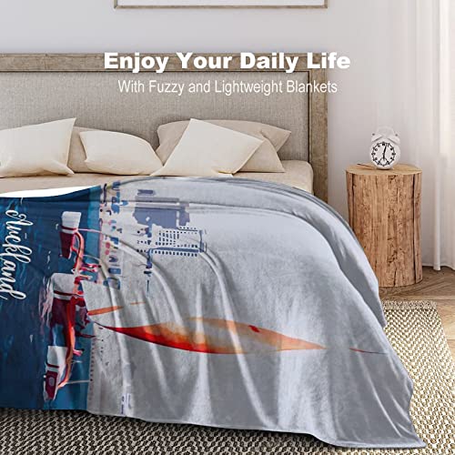 Couverture flanelle légère et pelucheuse Auckland pour un confort thermique optimal sur le lit