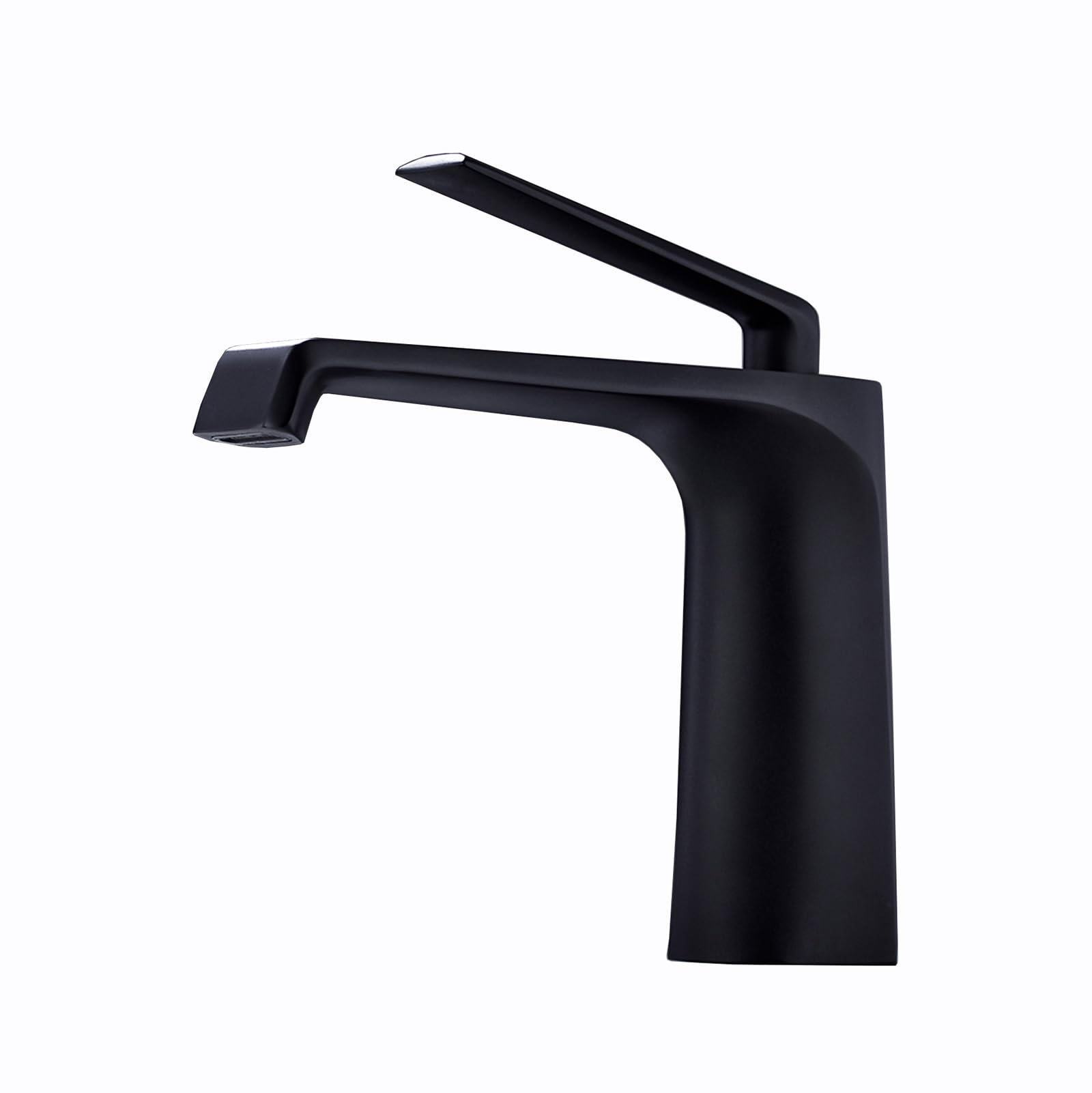 Robinet de lavabo noir cascade pour éliminer les éclaboussures et moderniser la salle de bain
