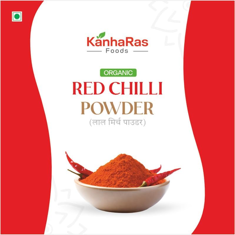 Image of KanhaRas Foods Red Chilli Powder 250 gm | Lal Mirch Powder | No Added Colours, Preservatives or Chemicals | Strong Aroma & Authentic Taste | Bold Flavor for Cooking & Traditional Recipes