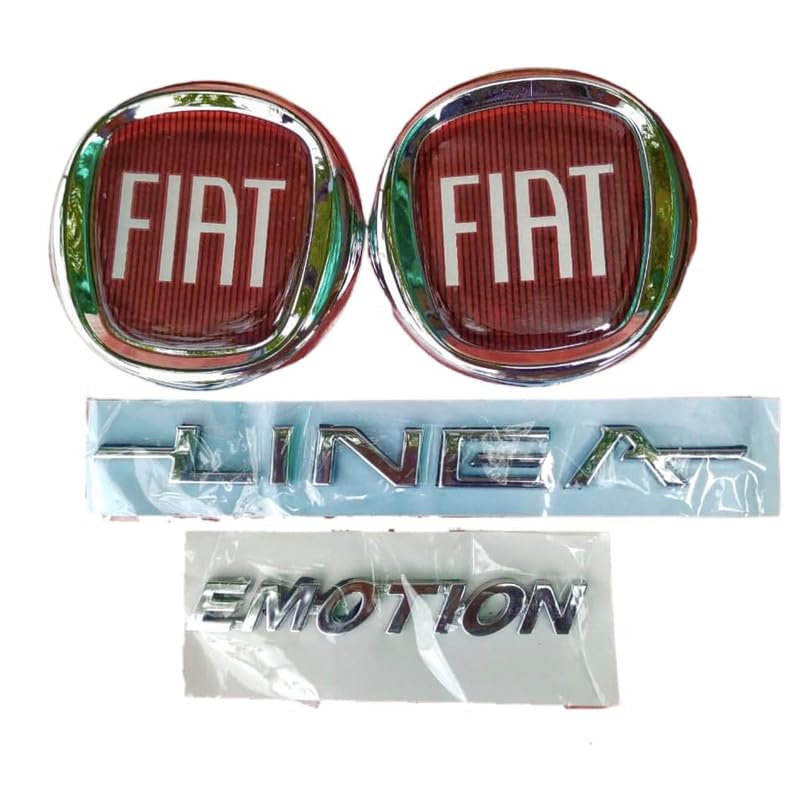 CAR Badge Emblem Monogram Logo Decals wrap Sticker Symbol 3D Compatible with Linea KIT2