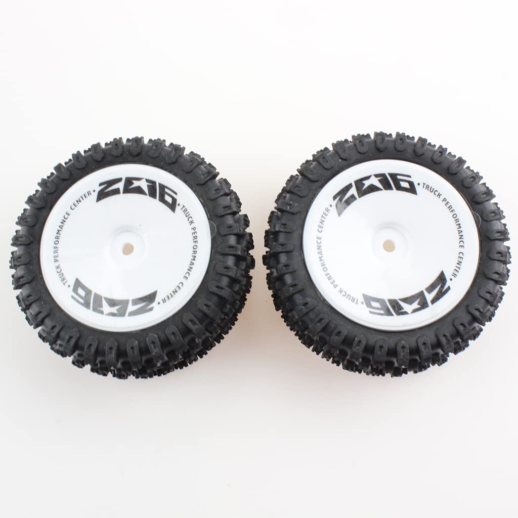KingVal Replacement 2PCS Rear Tire Tyre Wheel RC Spare Parts Compatible with WLtoys 124007 RC Car