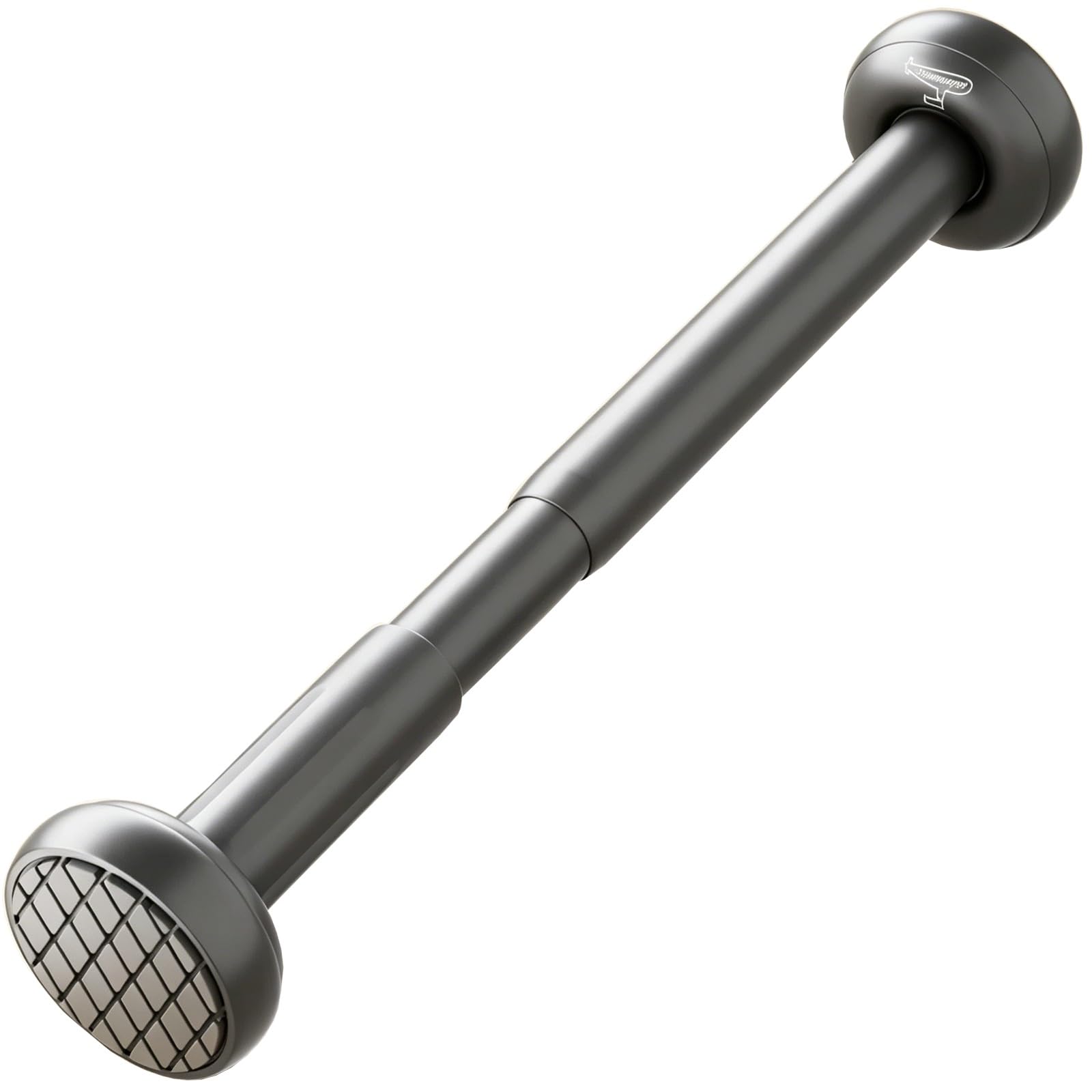 Adjustable Shower Curtain Rod for Windows Bathroom Closet Doorway, 14-86in Rustproof 304 Stainless Steel, No Drill Lightweight Multi Use(Black,35-50cm/14-20in)