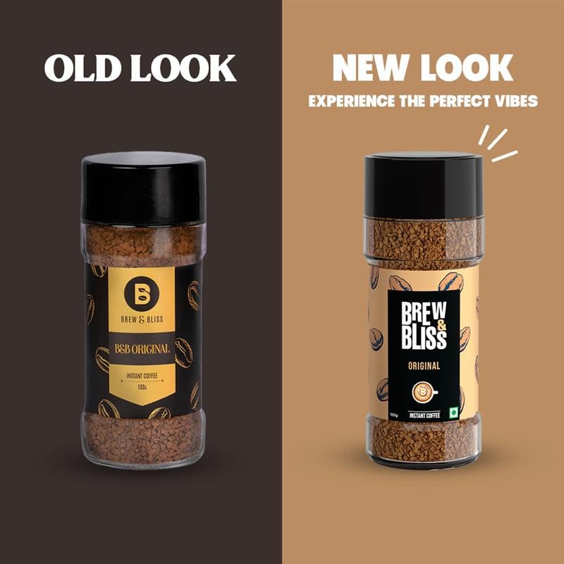 Image of Brew and Bliss Original Coffee | 100 Gram | Instant Flavoured Coffee Makes Up To 50 Cups | Best Authentic Naturally Processed Coffee Powder, Bottle