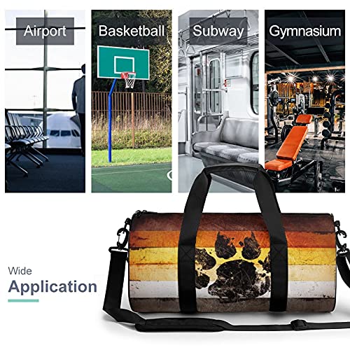 Gay Bear Flag Gym Bag for Women and Men Travel Duffel Bag for Sports Print Gymbag3