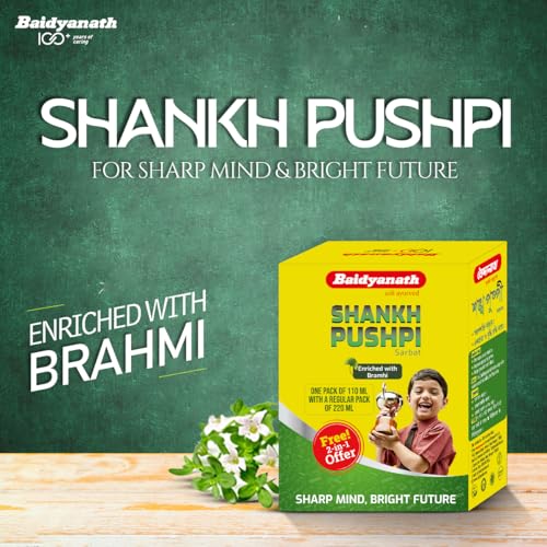 Image of Baidyanath Shankhapushpi Sharbat Combo - 220 ml + 110 ml (pack of 1)