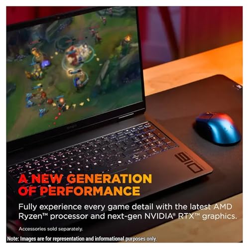 Image of HP OMEN 16 Gaming Laptop, AMD Ryzen AI 9-365, 32 GB DDR5 RAM, 1 TB PCIe SSD, 16 inch WQXGA (2560x1600) 240Hz Display, Nvidia G-Force RTX 5070, 4-Zone RGB Backlit Keyboard, W11 Pro, Shadow Black